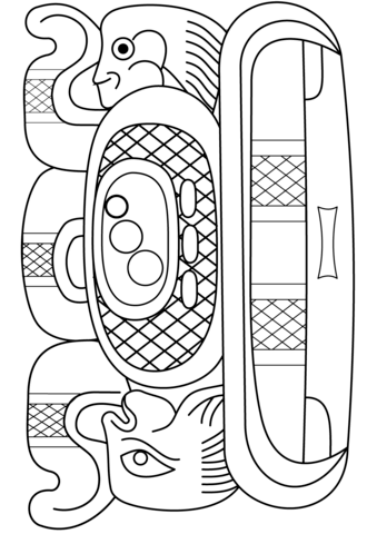 Mayan Symbol Coloring Page